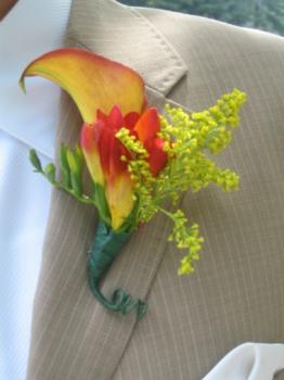 Burnt Orange Boutonniere