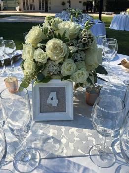 Green and White Centerpiece