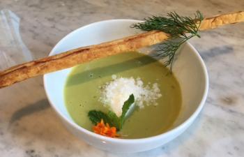Pea Soup with Coconut Snow