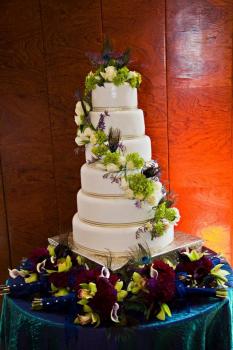 Peacock Cascading Decor - Photo Courtesy of Lori Rittinger 